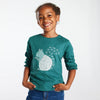 OKD Floral Squirrel Full Sleeves Teal T-Shirt 10871