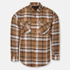 GT Brown & White Check Brown Flannel Warm Casual Shirt 10515