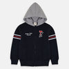 B.X Eastern State Student Embroidered Navy Blue Zipper hoodie 3427