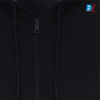 PCK Emprise Plain Black Zipper Fleece Hoodie 10066