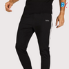 BM Man Side White Panel Zip Pockets Black Trouser 10074