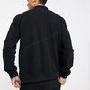 SS Silver Zip Pique Black Zipper Hoodie 10094