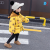 JK Polka Dots Velvet Cap Mustard Puffer Jacket 10115