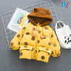 JK Polka Dots Velvet Cap Mustard Puffer Jacket 10115