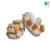 CN Bear Face Fluffy Warm Mustard Booties 10173