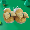 CN Bow Style Fluffy Warm Mustard Booties 10179