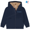 ORCH Ride Warm Sherpa Navy Blue Zipper Hoodie 10183