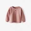 ZR Small Heart Print Pink Fleece Sweatshirt 10190