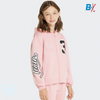 TTH 3 Print Pink Fleece Zipper Hoodie 10198