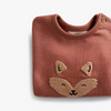 MNG Happy Fox Emberoided Rust Terry Sweatshirt 10270