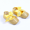 CN Dior Bow Shimming Gold Soft Bottom Pumps  10321