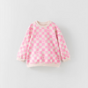ZR Pink Hearts & Box White Fleece Sweatshirt 10338