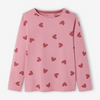 VRB Heart Print Full Sleeves Dark Pink T shirt 10368