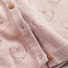 F&F Allover Hearts Hearts Pink Cardigan 10423
