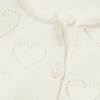 F&F Allover Hearts Hearts Cream Cardigan 10424