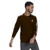 ADDS Embroided Logo3 Stripes  Sports Fleece Dark Brown Sweatshirt 10451