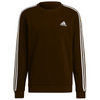 ADDS Embroided Logo3 Stripes  Sports Fleece Dark Brown Sweatshirt 10451