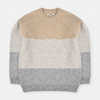 Eligo Block Color Beige & Grey Knitted Sweater 10465