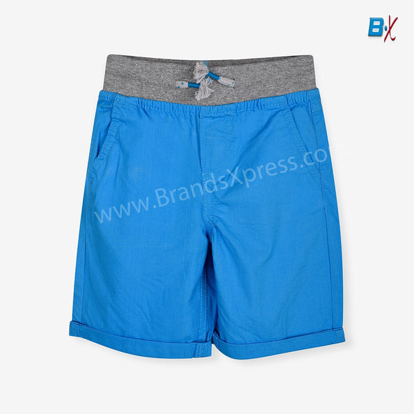 LP Contrast Belt Blue Cotton Shorts 9325