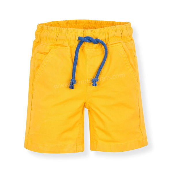 B.X Yellow Cotton Short With Blue Cord 9532