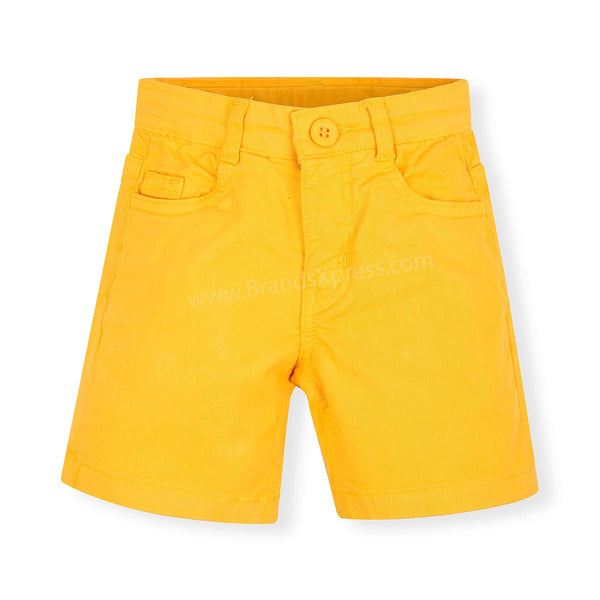 B.X Mango Yellow Button Cotton Shorts 9526