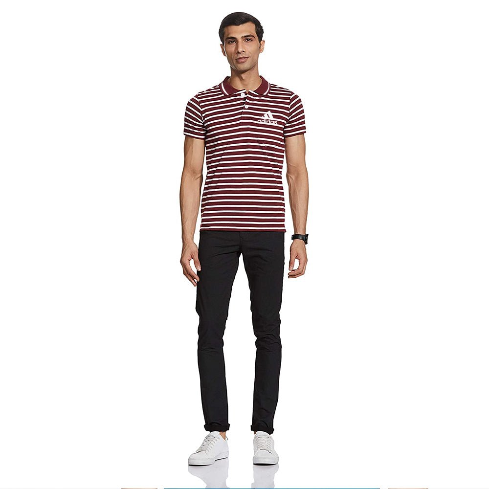 ADDS Maroon With White Lines Polo 10773