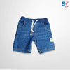 OM Elastic Belt Soft Terry Denim Blue Shorts 10787
