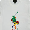 RL Multi Flag Polo Logo White Tshirt 10837