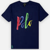 RL Color Splash Polo Logo Navy Blue Tshirt 10842