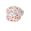 KKJ Happy Bear Embroided Detachable Pink Net Baby Cap 10933