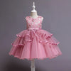 XB Top Embroidered Step Bottom Dark Pink Fairy Frock 9247