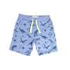 SFR All Over Dino Print Blue Terry Shorts 10970