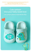 Cute Baby Dino badge Pastel Green Clogs 9411