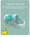 Cute Baby Dino badge Pastel Green Clogs 9411