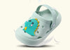 Cute Baby Dino badge Pastel Green Clogs 9411