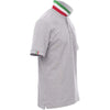 PYPR Italia Flag Full Collar Grey Polo 11008