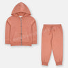 DJ Plain Sea Pink 2 Piece Fleece Track Suit 9849