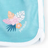 L&S Paradise Flower Piping Bottom Turquise Girls Shorts 11027