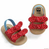 Magic Prewalker Polka Dots Bow Style Red Soft Bottom Sandals 11059