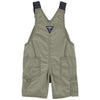 OSHKSH Striped Blue Contrast Shoulder Khaki Cotton Dungaree 11127