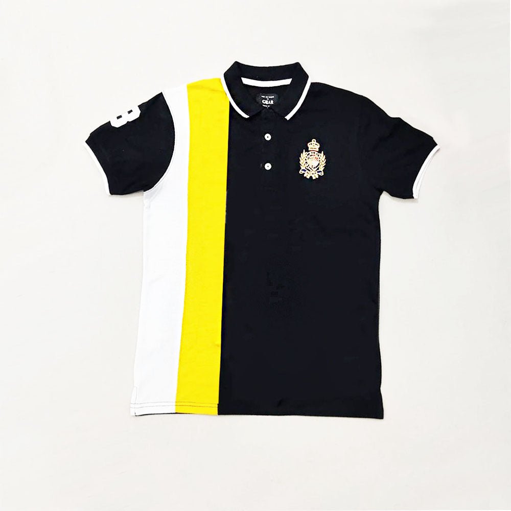 GR MCMLXVII  Yellow Panel Black Polo 11147