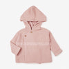 ANK Side Button Style Dull Pink Hooded Cardigan 7808