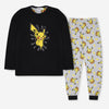 PMK Pikachu Emberioded Black Fluffy Fleece Two Piece Trouser Set 10235