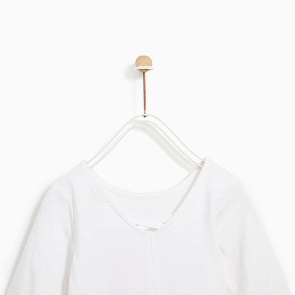 ZR Glitter Plie Dancer Flowers White Top