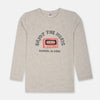 TAPL Enjoy The Music Beige Full Sleeves Grey T Shirt 10377