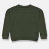 TU Quilted Plain Green Sweatshirt 10555