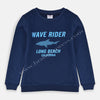 TAO Wave Rider Shark Navy Blue Sweatshirt 2947