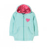 51015 Print Heart Turquoise Hoodie 3158