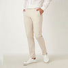 TS Soft Ivory Slim fit Cotton Chino With Belt 9546