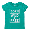DYM Born Wild Free Green Tshirt 7275